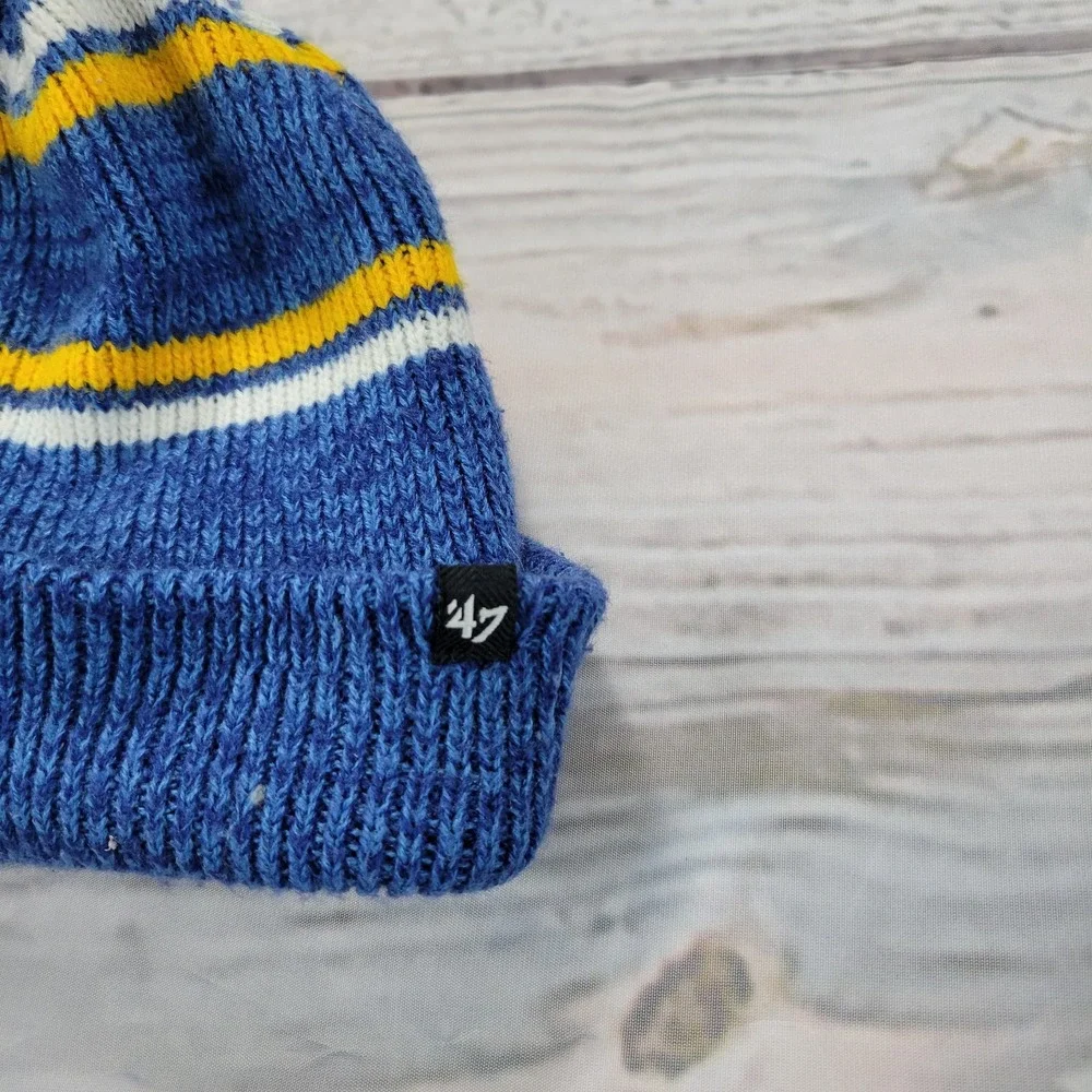 Golden State Warriors 47 Beand Beanie Hat Blue One Size Acrylic,  b40